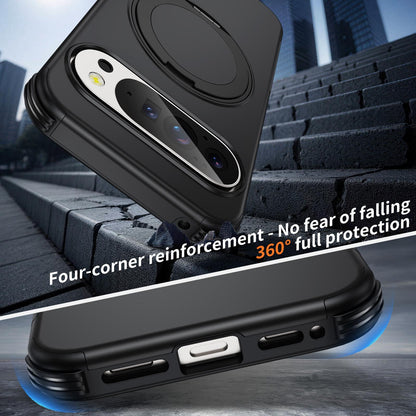 For Google Pixel 11 Pro XL / 10 Pro XL Magnetic 360 Rotating Holder Phone Case - Black - EDA009967302C