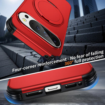 For Google Pixel 11 Pro XL / 10 Pro XL Magnetic 360 Rotating Holder Phone Case - Red - EDA009967302D