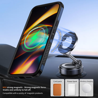 For Google Pixel 11 Pro XL / 10 Pro XL Magnetic 360 Rotating Holder Phone Case - Blue - EDA009967302E