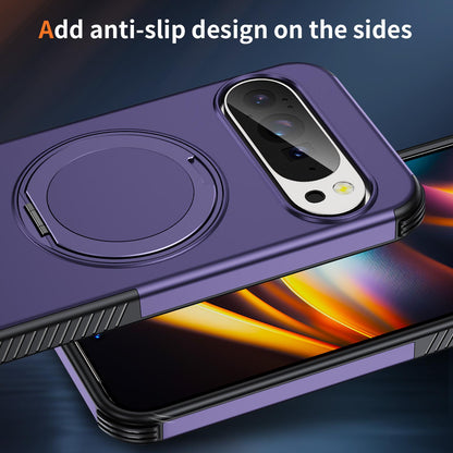 For Google Pixel 11 Pro XL / 10 Pro XL Magnetic 360 Rotating Holder Phone Case - Dark Purple - EDA009967302G