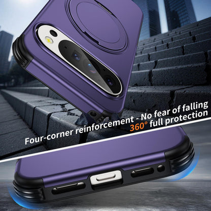 For Google Pixel 11 Pro XL / 10 Pro XL Magnetic 360 Rotating Holder Phone Case - Dark Purple - EDA009967302G
