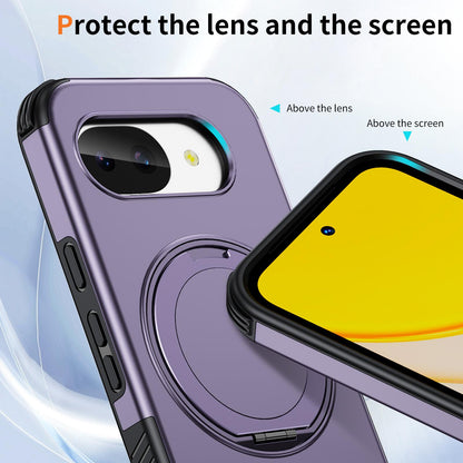 For Google Pixel 10a Magnetic 360 Rotating Holder Phone Case - Light Purple - EDA009967303F
