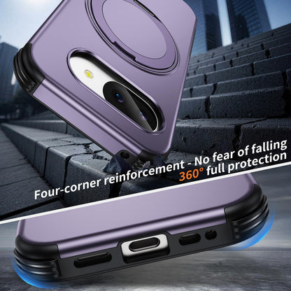 For Google Pixel 10a Magnetic 360 Rotating Holder Phone Case - Light Purple - EDA009967303F