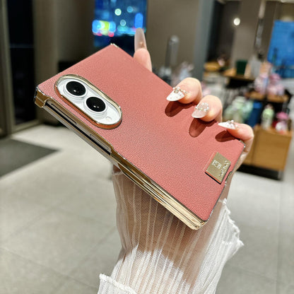 For Galaxy Z Fold8 5G Electroplated Central Axis Magnetic Supercar Textured Nameplate Phone Case - Red - EDA009970101C