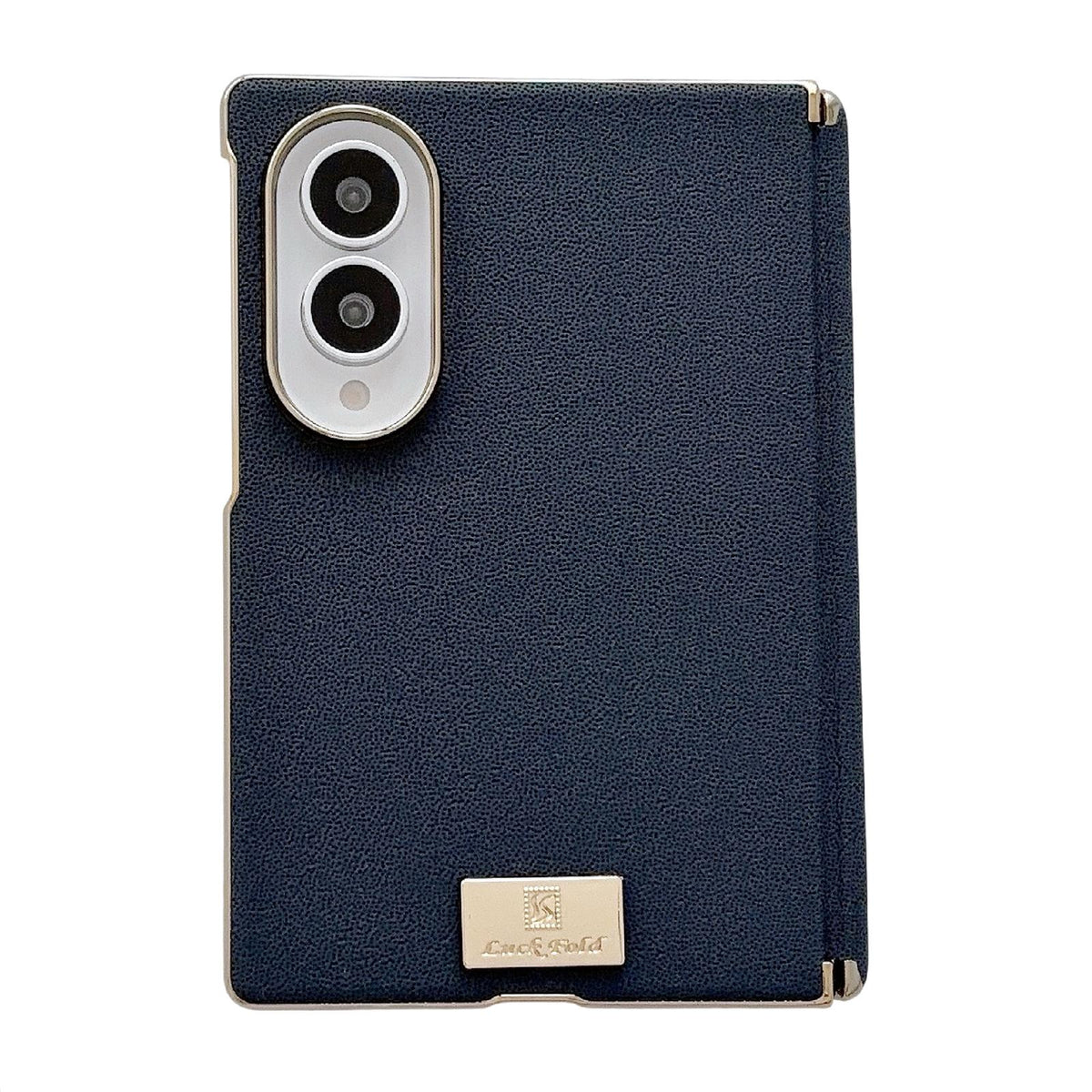 For Galaxy Z Fold8 5G Electroplated Central Axis Magnetic Supercar Textured Nameplate Phone Case - Blue - EDA009970101D