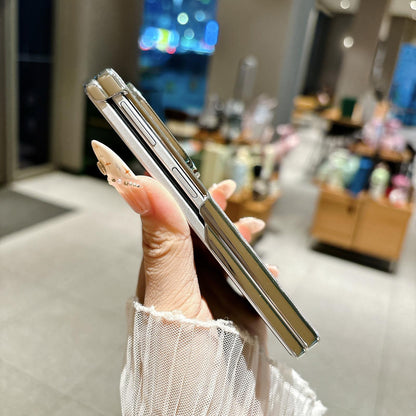 For Galaxy Z Fold8 5G Electroplated Central Axis Magnetic Gradient Water Ripple Nameplate Phone Case - Gradient Green - EDA009970301D