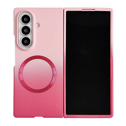 For Galaxy Z Fold7 5G Skin Feel Gradient Rose Pink Magnetic Phone Case - Default - EDA009971305