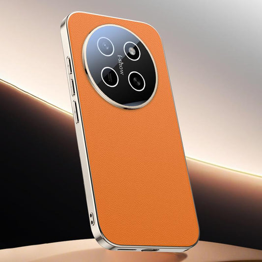 For Honor X80 Pro Max 5G Skin Feel Leather Texture Cooling Phone Case - Orange - EDA009973601D