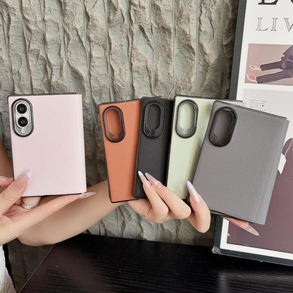 For Galaxy Z Fold8 5G Minimalist Foldable Full Coverage Flip Leather Phone Case - Mint Green - EDA009973801C