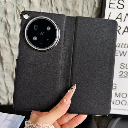 For OPPO Find N6 Minimalist Foldable Full Coverage Flip Leather Phone Case - Black - EDA009973901A