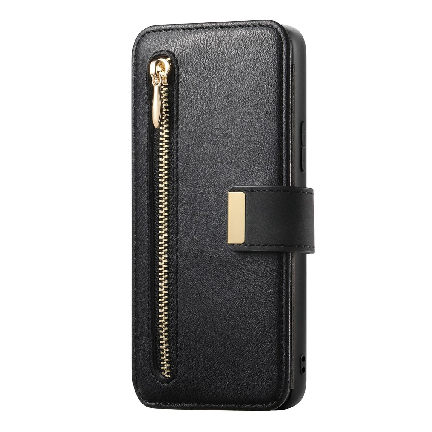 For Galaxy M56 5G Ring Zipper Wallet RFID Blocking MagSafe Leather Phone Case(Black)