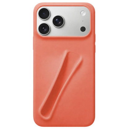 For iPhone 18 Pro Max / 17 Pro Max Lipstick Silicone 3D Phone Case - Orange - EDA009976901A