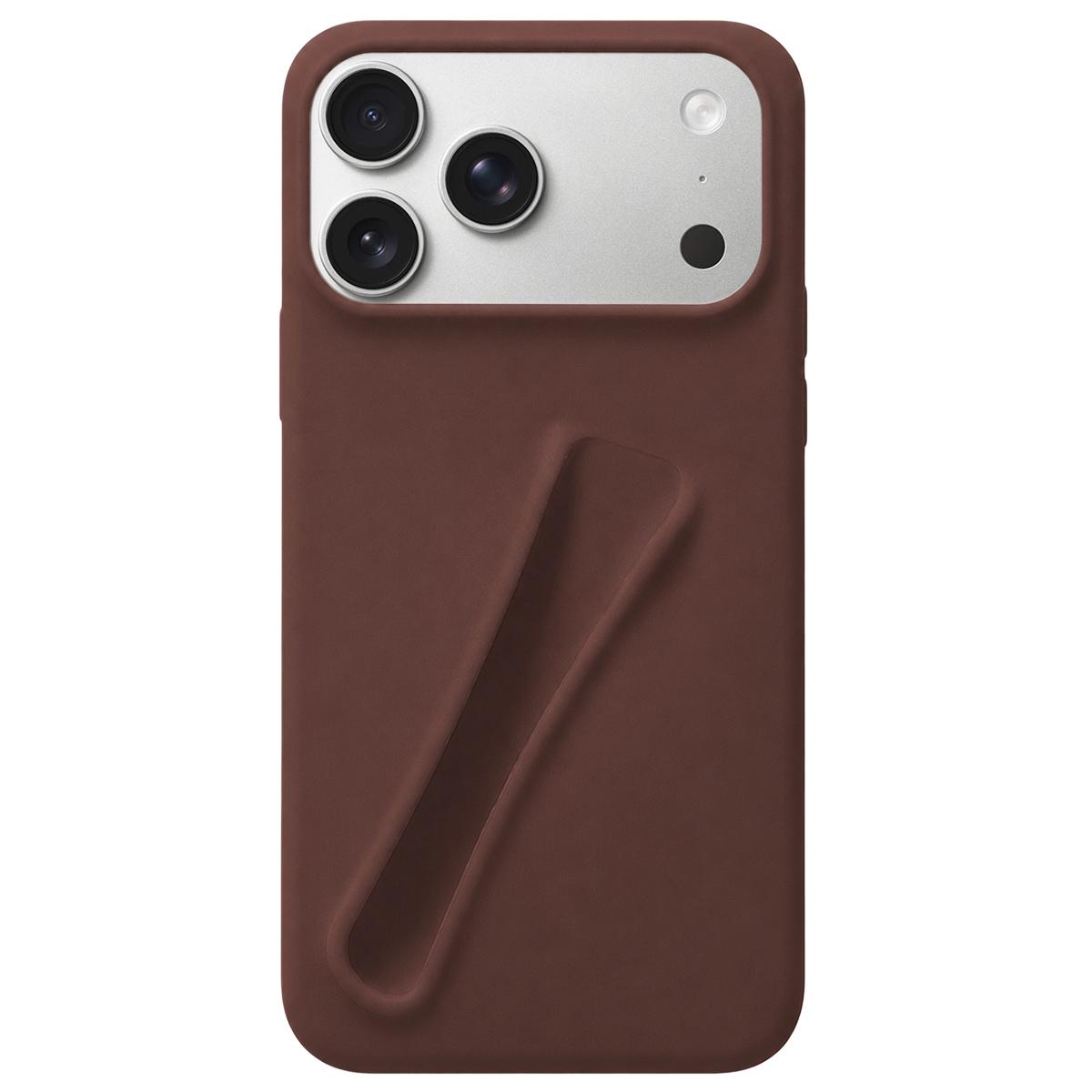 For iPhone 18 Pro Max / 17 Pro Max Lipstick Silicone 3D Phone Case - Coffee - EDA009976901C