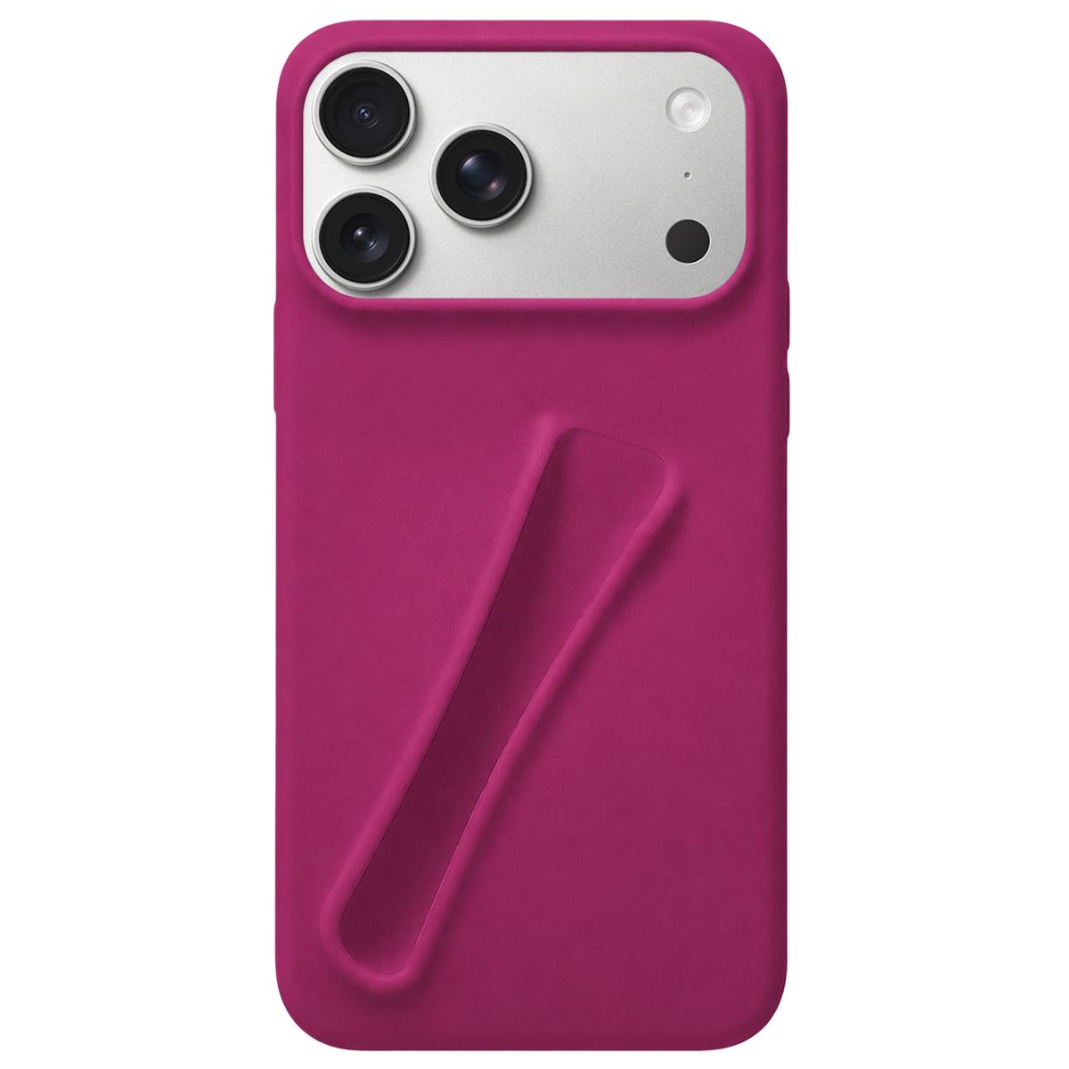 For iPhone 18 Pro Max / 17 Pro Max Lipstick Silicone 3D Phone Case - Raspberry - EDA009976901E