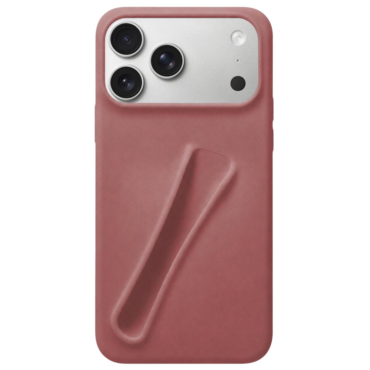 For iPhone 18 Pro / 17 Pro Lipstick Silicone 3D Phone Case - Pig Liver Red - EDA009976902G