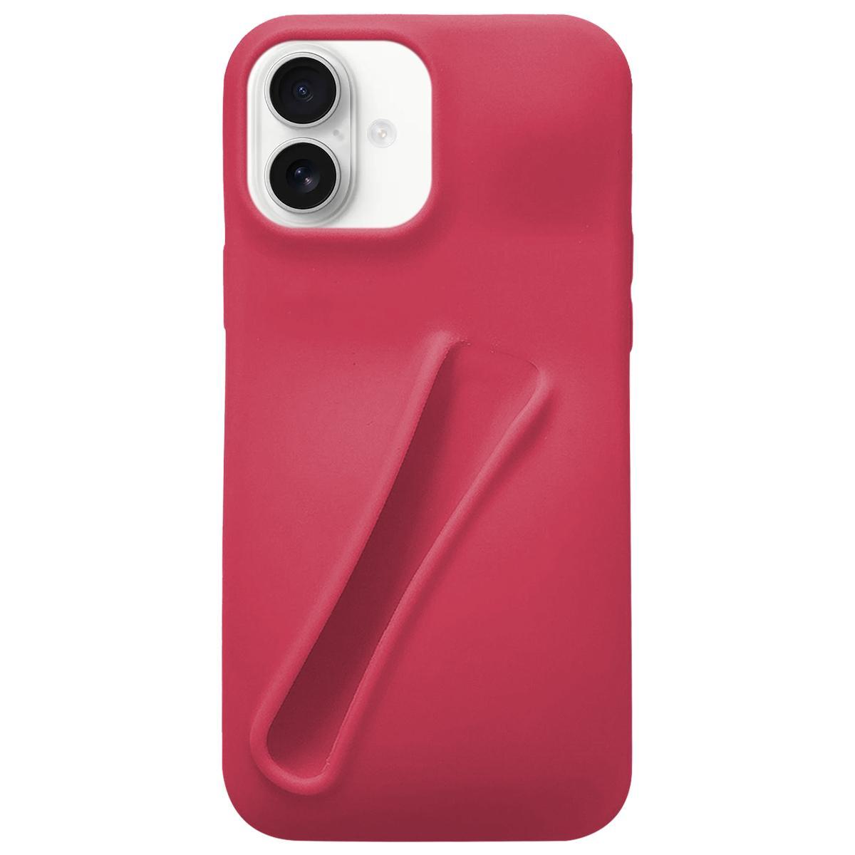 For iPhone 17 Lipstick Silicone 3D Phone Case - Red - EDA009976903B