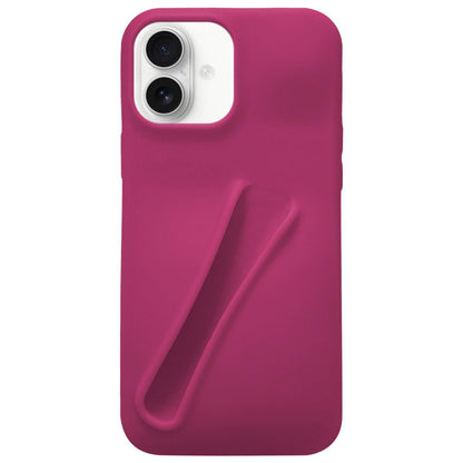 For iPhone 17 Lipstick Silicone 3D Phone Case - Raspberry - EDA009976903E