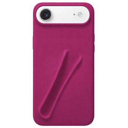 For iPhone Air Lipstick Silicone 3D Phone Case - Raspberry - EDA009976904E