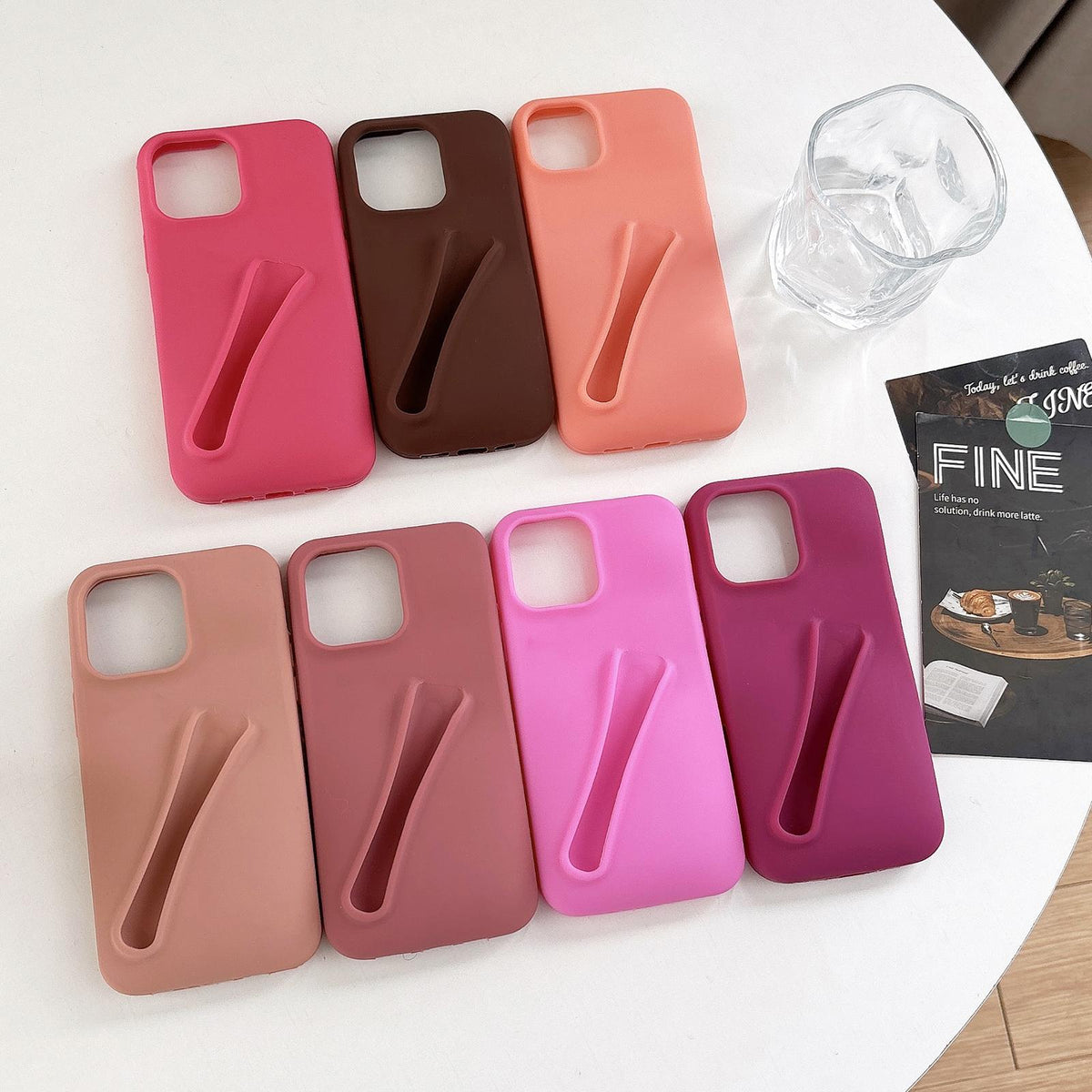 For iPhone Air Lipstick Silicone 3D Phone Case - Orange - EDA009976904A