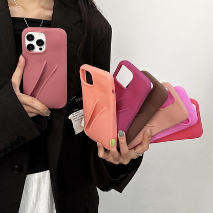 For iPhone Air Lipstick Silicone 3D Phone Case - Orange - EDA009976904A