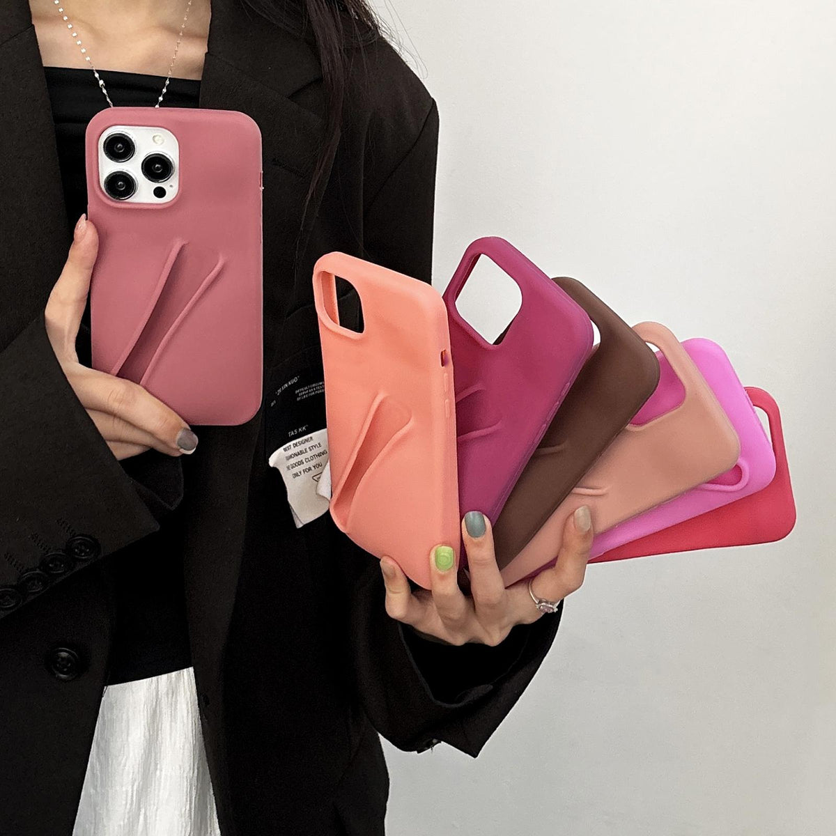 For iPhone 17 Lipstick Silicone 3D Phone Case - Orange - EDA009976903A