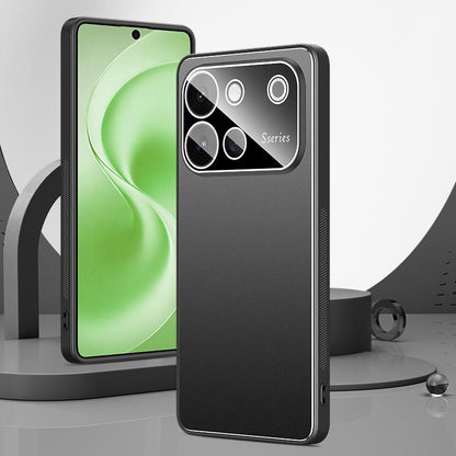 For vivo S60 5G Golden Shield Metal Frosted Lens Film Phone Case - Black - EDA009977801A