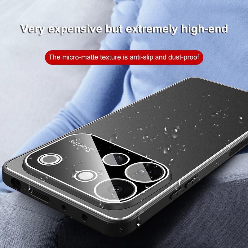 For vivo S60 5G Golden Shield Metal Frosted Lens Film Phone Case - Black - EDA009977801A