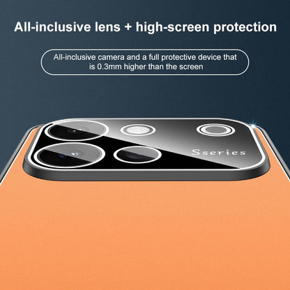 For vivo S60 5G Golden Shield Metal Frosted Lens Film Phone Case - Black - EDA009977801A