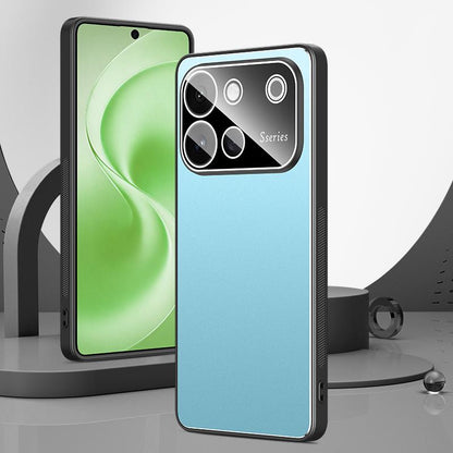 For vivo S60 5G Golden Shield Metal Frosted Lens Film Phone Case - Blue - EDA009977801B