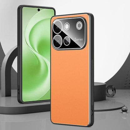 For vivo S60 5G Golden Shield Metal Frosted Lens Film Phone Case - Orange - EDA009977801D