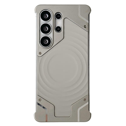 For Galaxy S26 Ultra 5G Frameless Armor Silicone Wave Magnetic Phone Case - Titanium Color - EDA009981301C