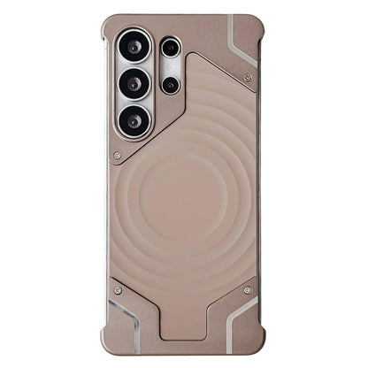 For Galaxy S26 Ultra 5G Frameless Armor Silicone Wave Magnetic Phone Case - Desert Gold - EDA009981301D