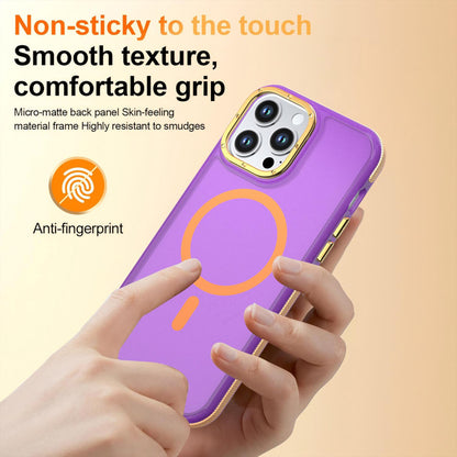For iPhone 13 Pro Max Two-tone Contrast Magnetic Phone Case - Purple - EDA009981511D