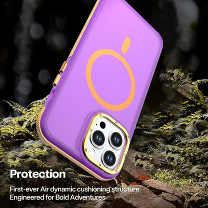 For iPhone 13 Pro Max Two-tone Contrast Magnetic Phone Case - Purple - EDA009981511D