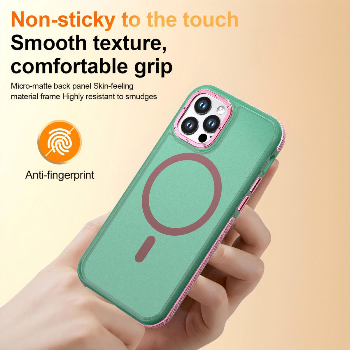 For iPhone 12 / 12 Pro Two-tone Contrast Magnetic Phone Case - Green - EDA009981514C