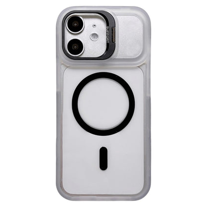 For iPhone 11 Dual-Color Magnetic Lens Holder Phone Case - Black - EDA009984301C