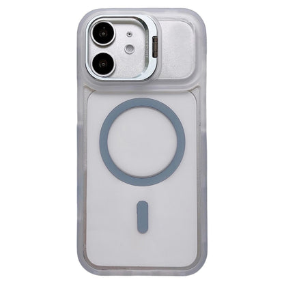 For iPhone 11 Dual-Color Magnetic Lens Holder Phone Case - Blue - EDA009984301D