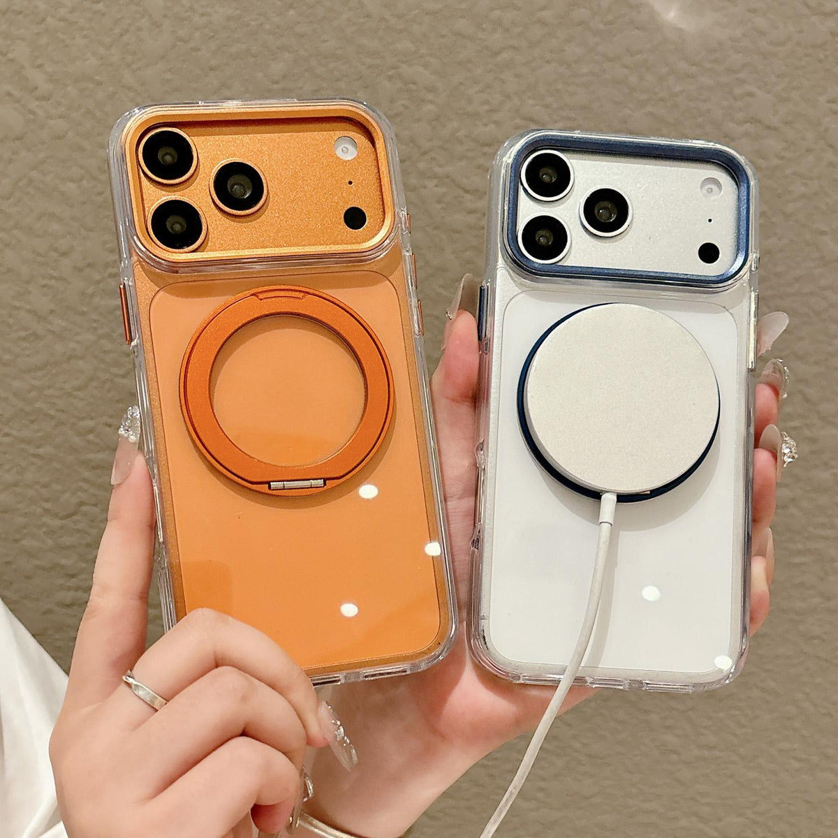 For iPhone 15 Plus Airbag Shockproof Magnetic Rotating Holder Phone Case - Black - EDA009984610B