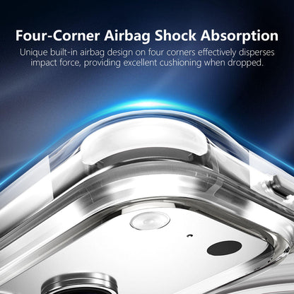 For iPhone 17 Pro Wave Pattern Air Cushion Corners Shockproof Magnetic Phone Case - White - EDA009985102B