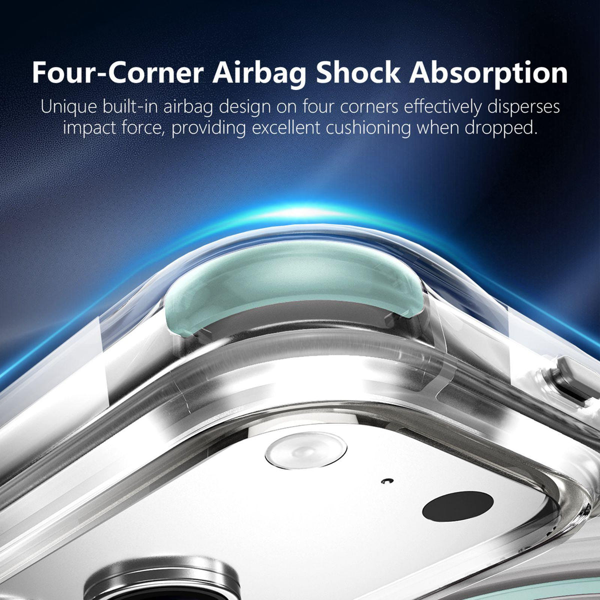For iPhone 17 Pro Wave Pattern Air Cushion Corners Shockproof Magnetic Phone Case - Mint Green - EDA009985102C