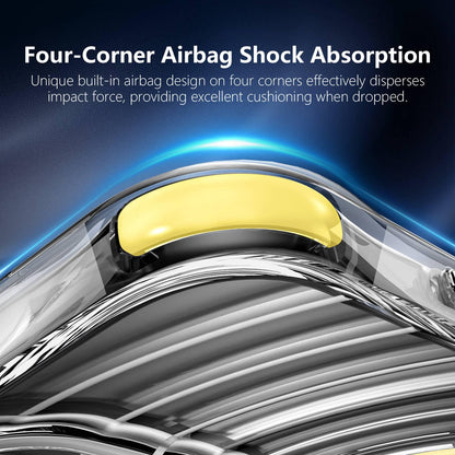 For iPhone 16 Pro Max Wave Pattern Air Cushion Corners Shockproof Magnetic Phone Case - Yellow - EDA009985104G