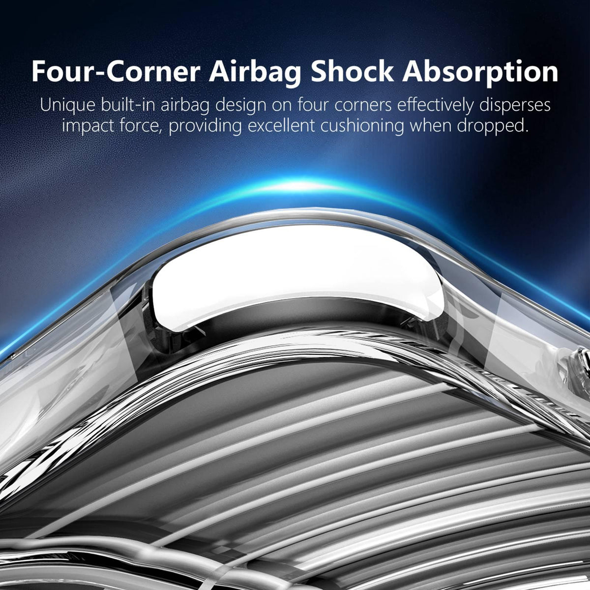 For iPhone 16 Pro Wave Pattern Air Cushion Corners Shockproof Magnetic Phone Case - White - EDA009985105B