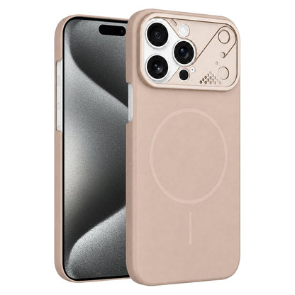 For iPhone 15 Pro Max Ultra-thin Gold Armor PC Magnetic Phone Case - Desert Gold - EDA009985706E