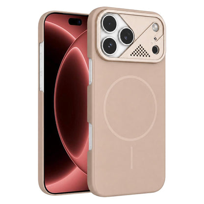 For iPhone 18 Pro Max Ultra-thin Gold Armor PC Magnetic Phone Case - Desert Gold - EDA009985710E
