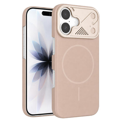 For iPhone 18 Ultra-thin Gold Armor PC Magnetic Phone Case - Desert Gold - EDA009985712E