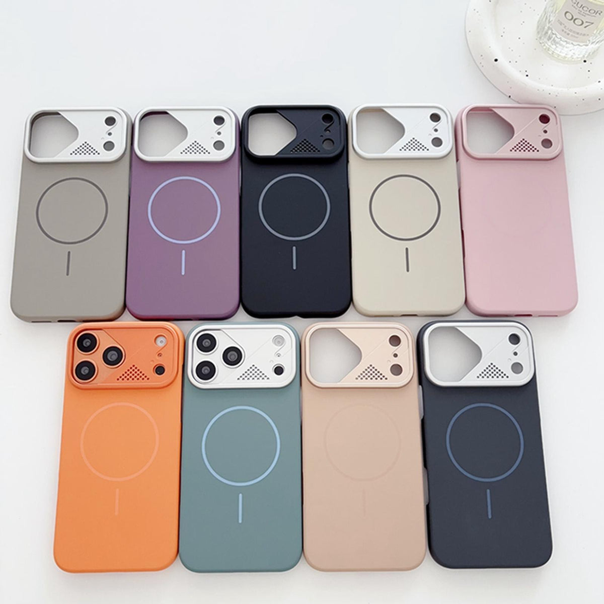 For iPhone 16 Ultra-thin Gold Armor PC Magnetic Phone Case - Surge Blue - EDA009985705A
