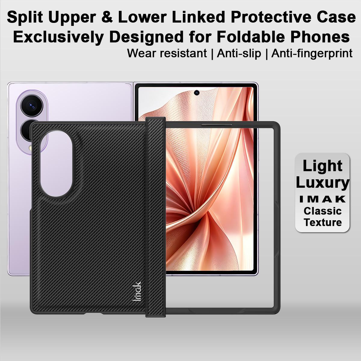 For Galaxy Z Fold8 5G imak Ruiyi Series Carbon Fiber PU + PC Phone Case - Default - EDA009986701