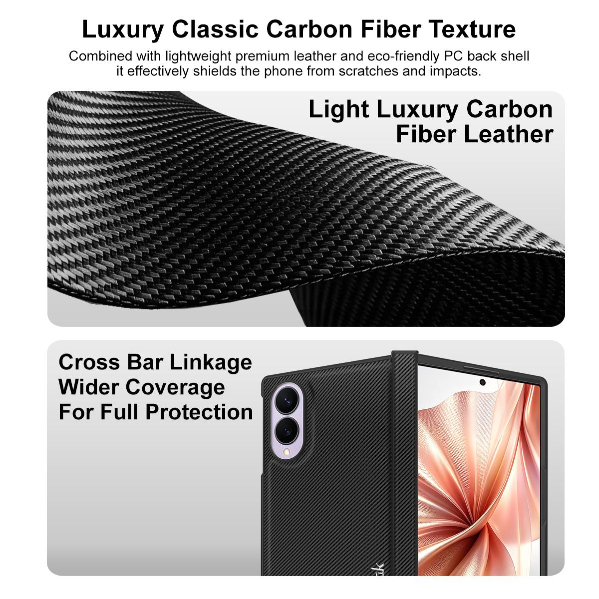 For Galaxy Z Fold8 5G imak Ruiyi Series Carbon Fiber PU + PC Phone Case - Default - EDA009986701