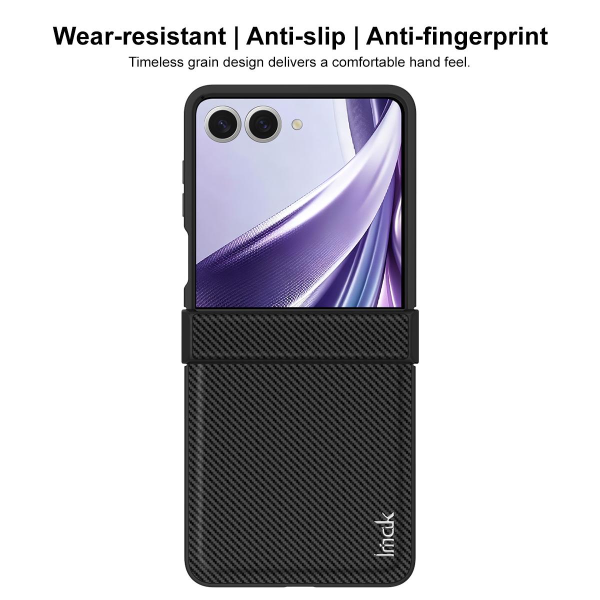 For Galaxy Z Flip8 5G imak Ruiyi Series Carbon Fiber PU + PC Phone Case - Default - EDA009986703