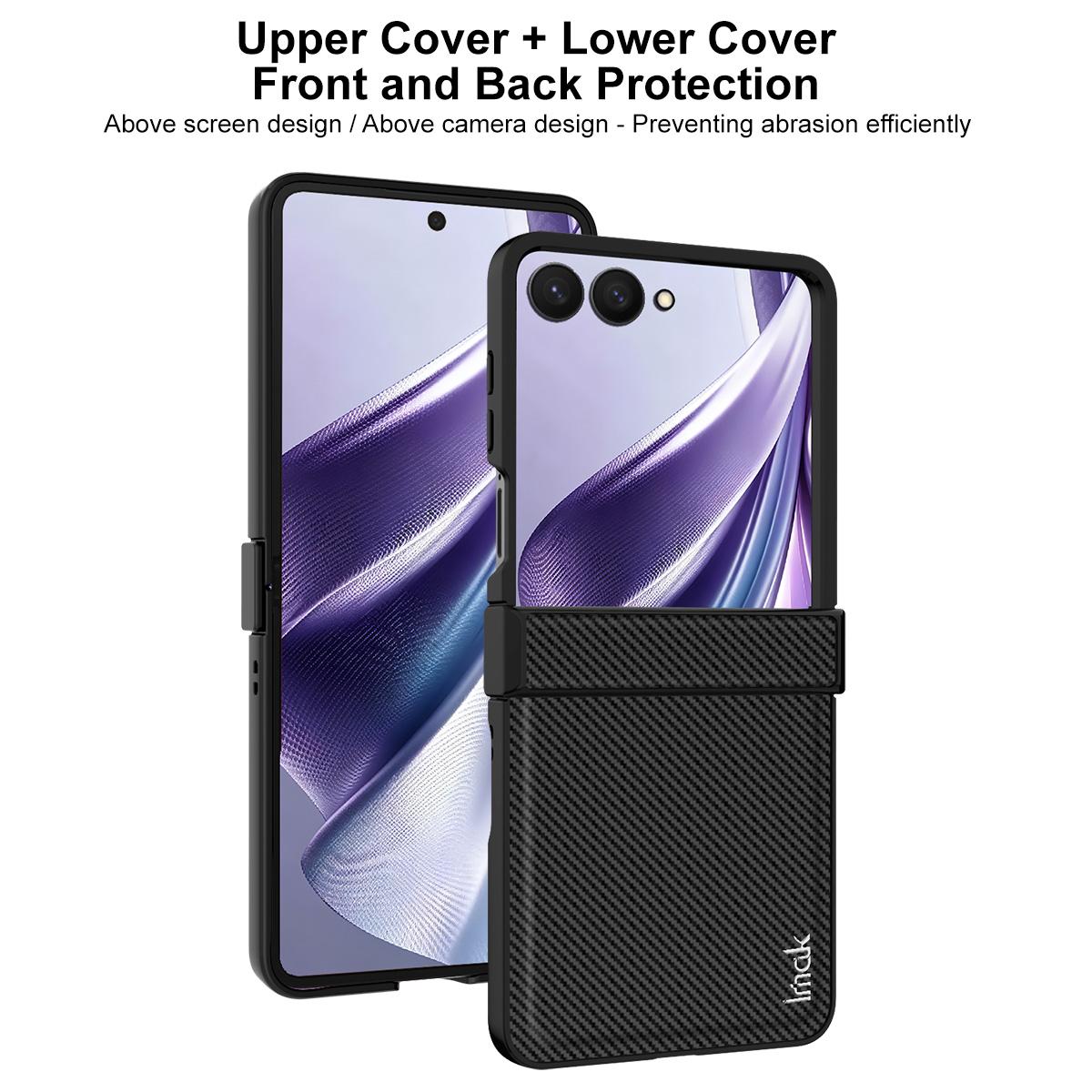 For Galaxy Z Flip8 5G imak Ruiyi Series Carbon Fiber PU + PC Phone Case - Default - EDA009986703